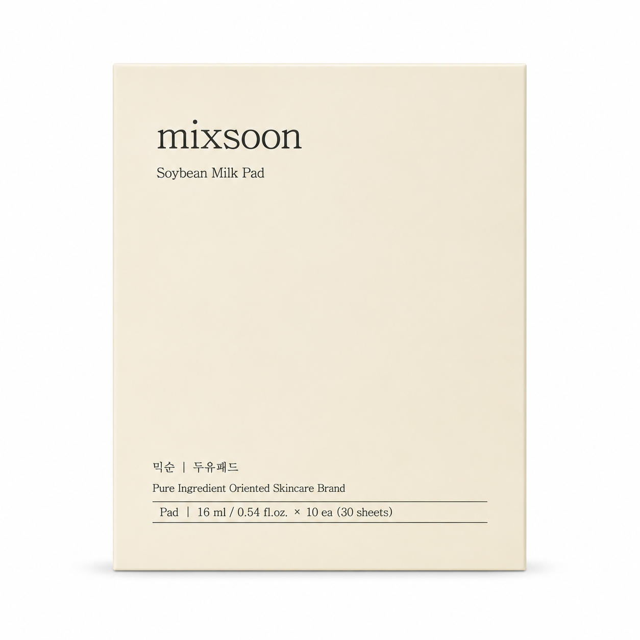Mixsoon Soybean Milk Pad lingettes toner coréennes